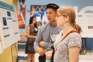 Kevin presenting his poster.